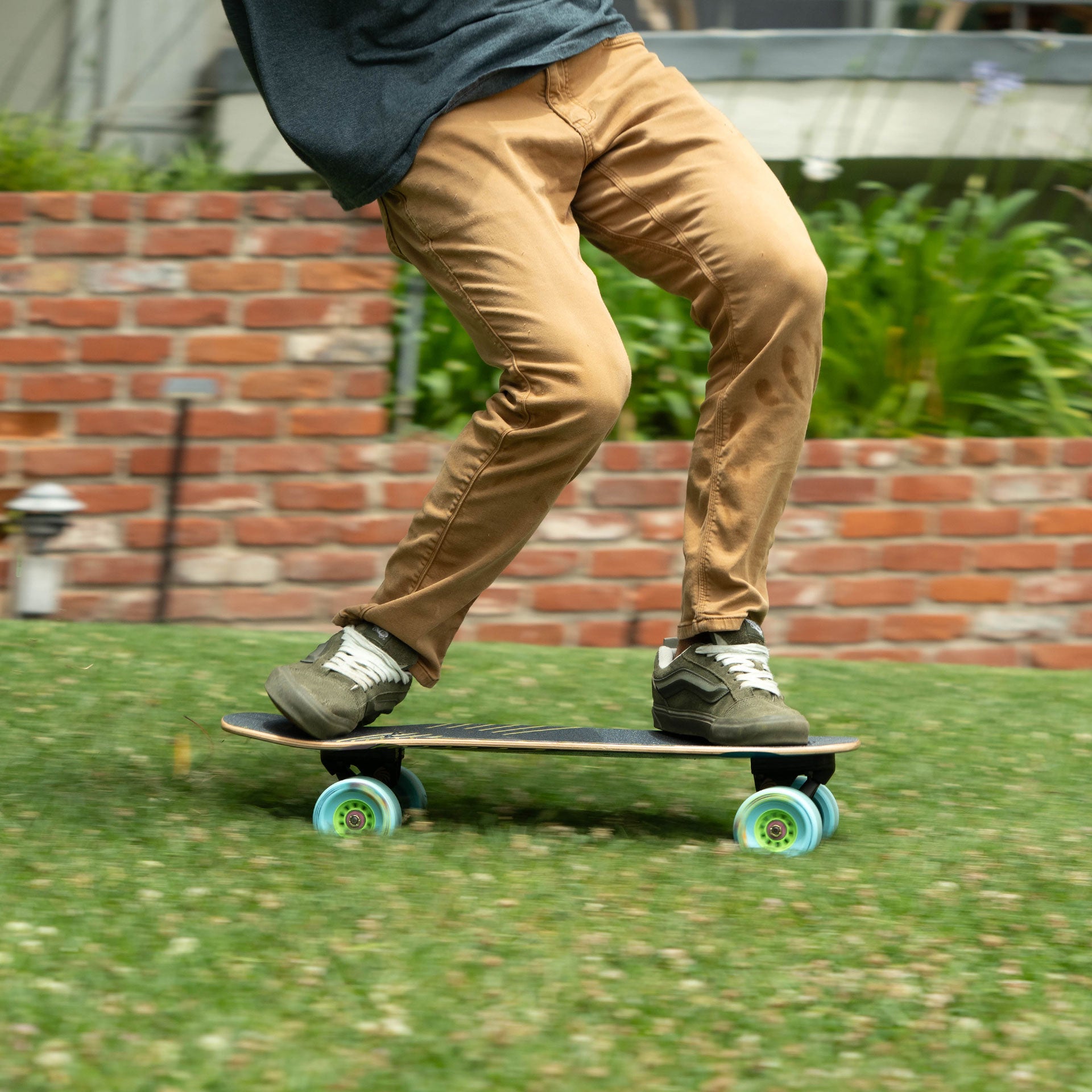 Orangatang Bee's Knees 90mm 77a wheels on Loaded Ballona Willy Rumblebee longboard skateboard