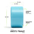 Orangatang 90mm Bee's Knees (77a, blue) longboard skateboard wheel, infographic