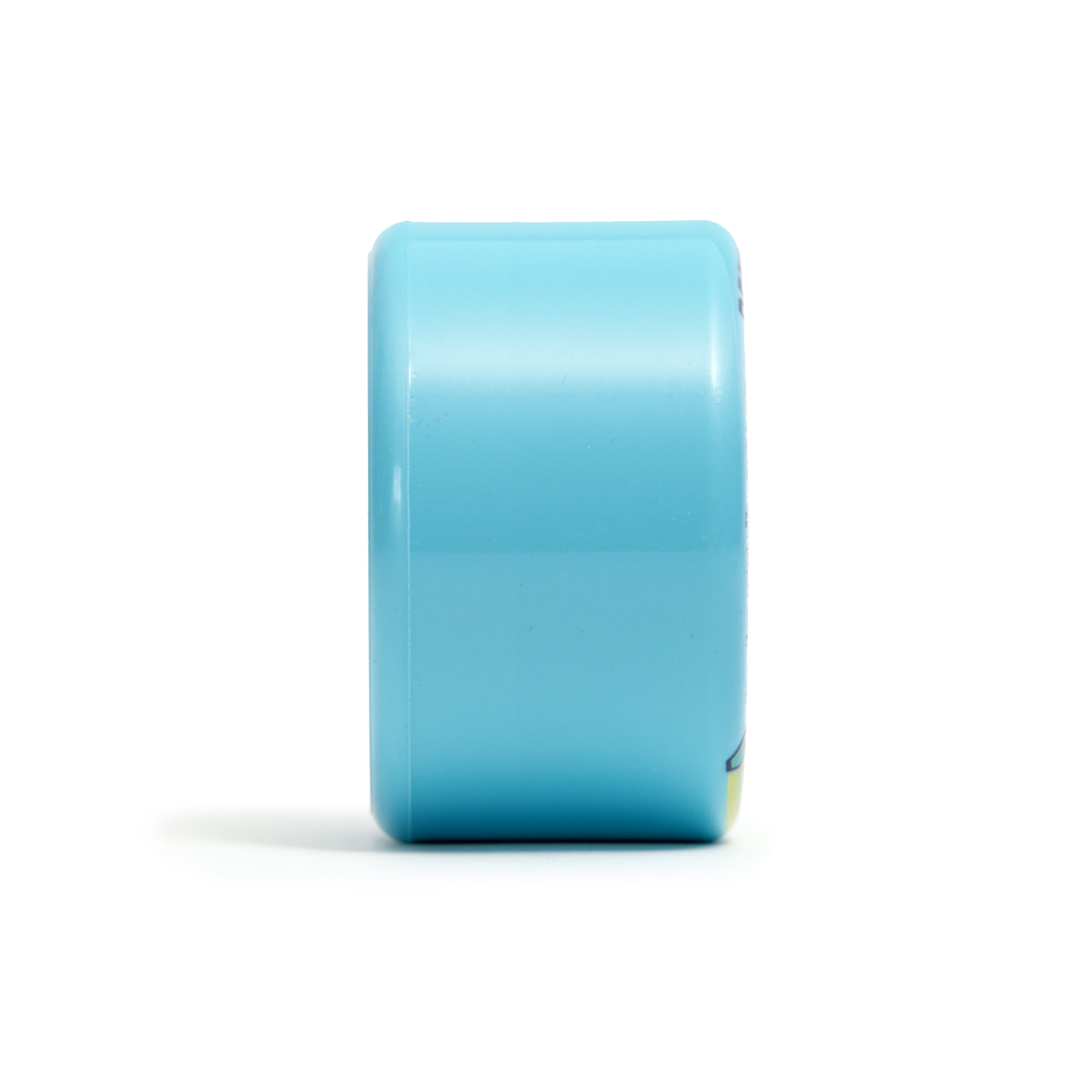 Orangatang 90mm Bee's Knees (77a, blue) longboard skateboard wheel, contact patch view