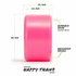 Orangatang 90mm Bee's Knees (83a, pink) longboard skateboard wheel, infographic