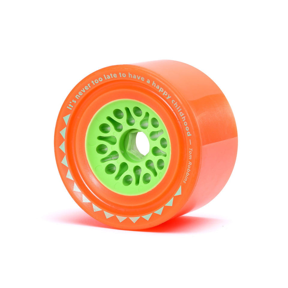 Orangatang 105mm Dad Bod 80a orange longboard skateboard wheel (back hero)